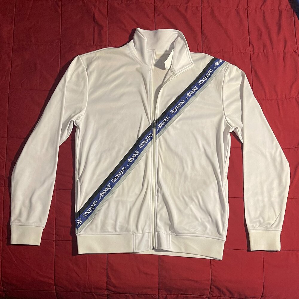 KAPPA x AWAKE MENS TRACK JACKET SZ XL MENS WHITE/ROYAL BLUE